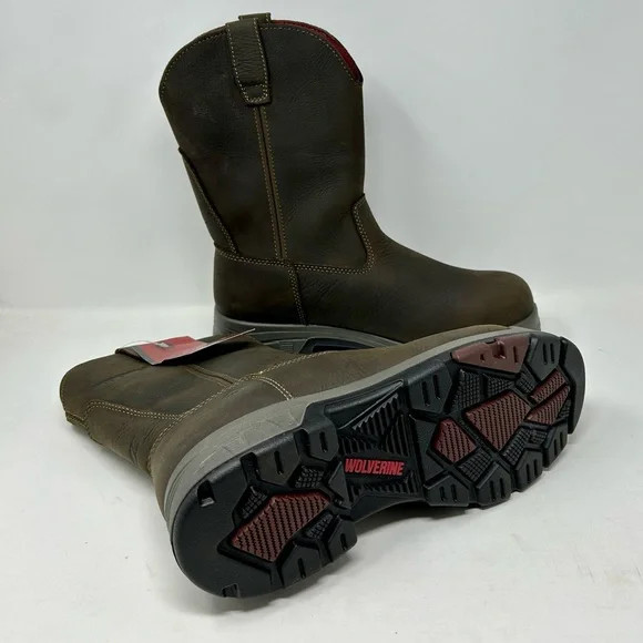 NEW Wolverine Cabor Wellington Waterproof Work Boots Men's Size 10 - Picture 5 of 6